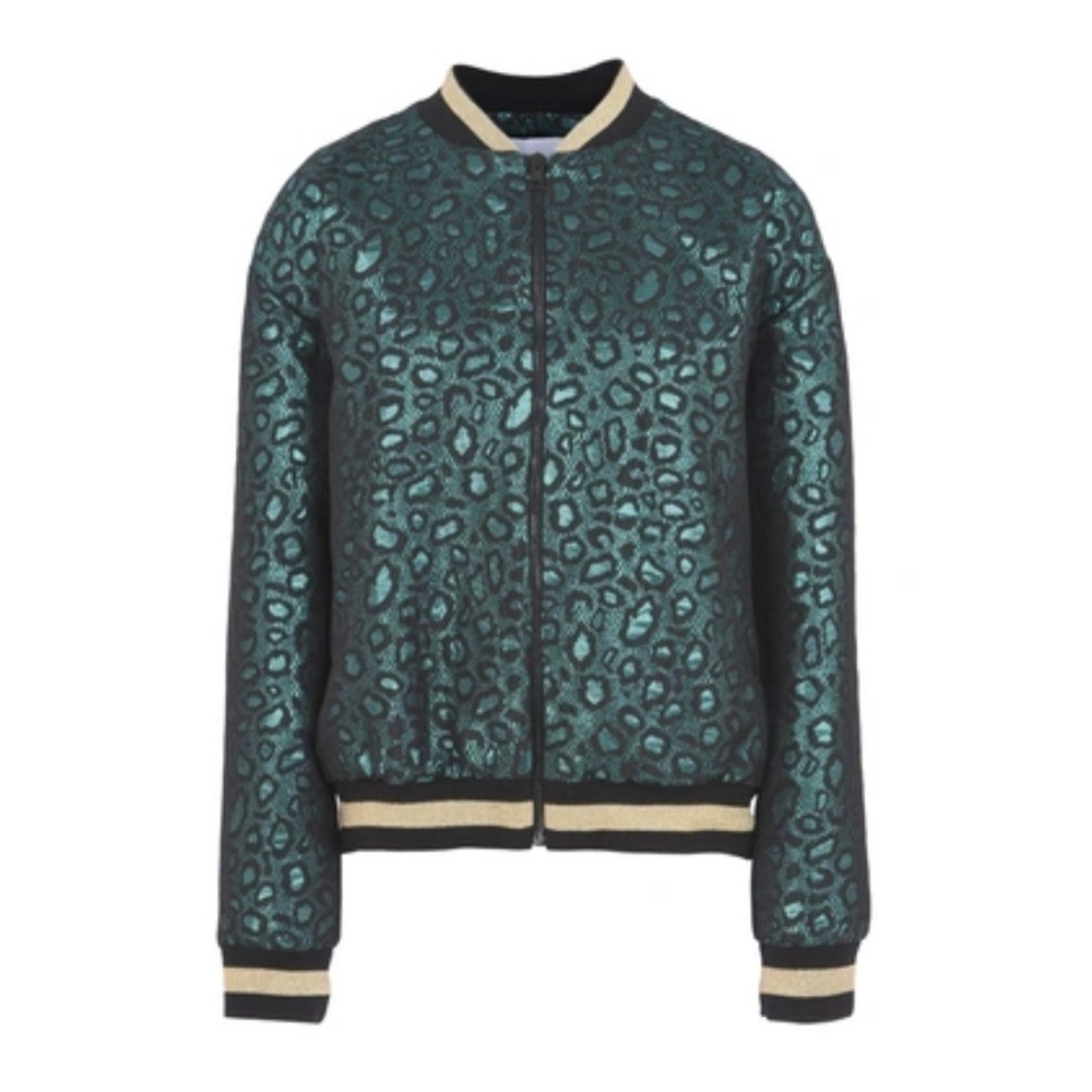 Leo Studio Design Bomber In Emerald Green